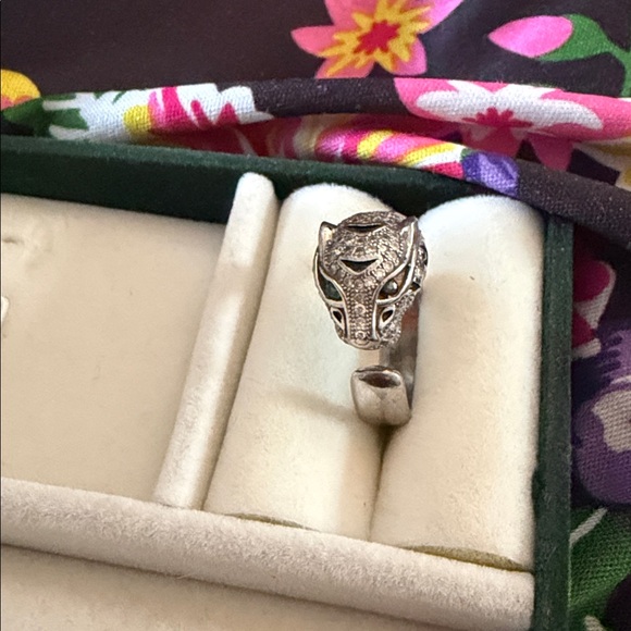 Silver Adjustable Ring with Cougar design - Picture 6 of 8